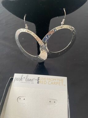 Park Lane Hammered Hoop Earrings in Silver-tone